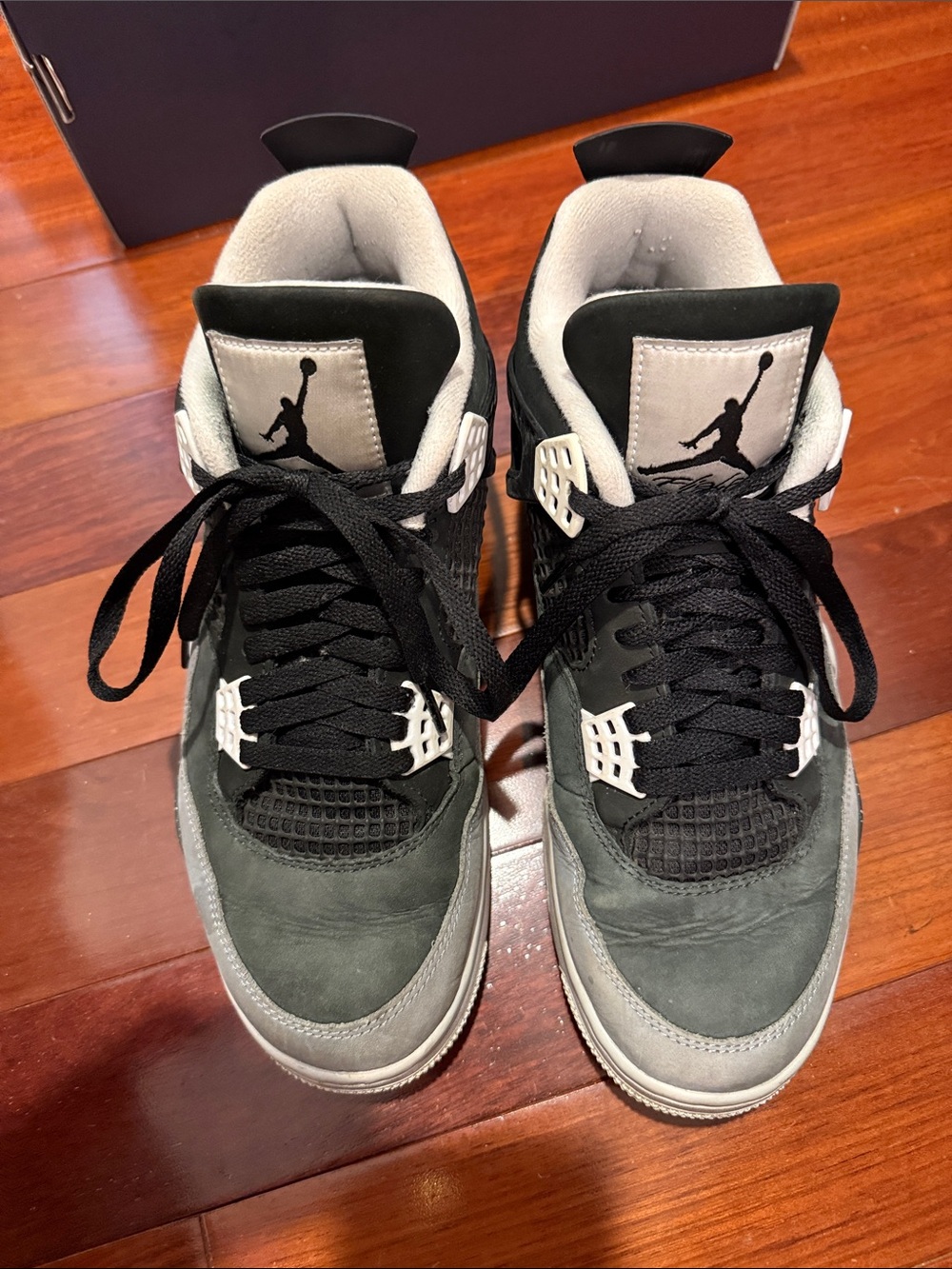 Jordan Retro 4 - Black and Gray Men's Sneakers
